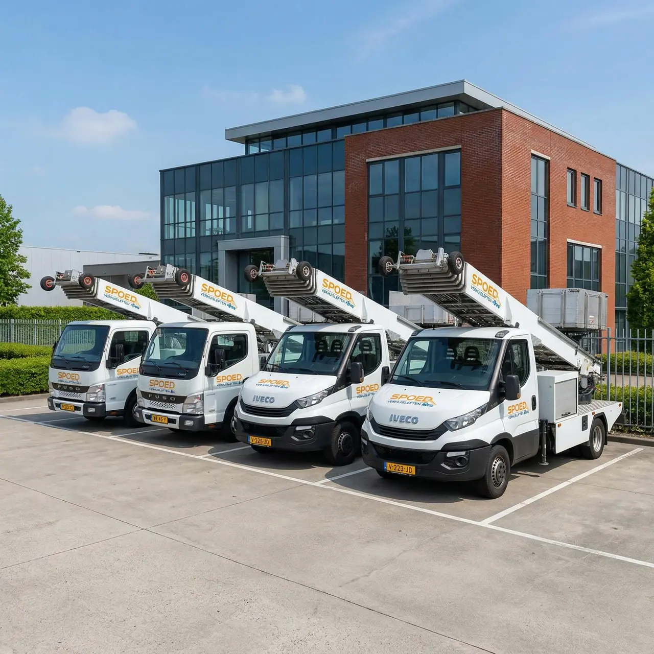 Verhuislift in actie tijdens een verhuizing